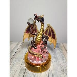 Mystical Dragons Collection Sirex Orange Dragon With Light Up Stand NOB